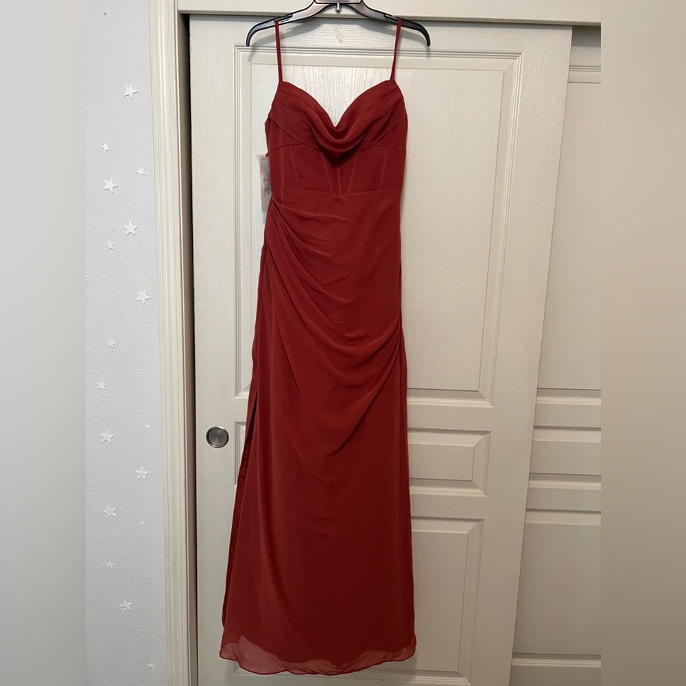Azazie dress x Kendall and Kylie in Terracotta